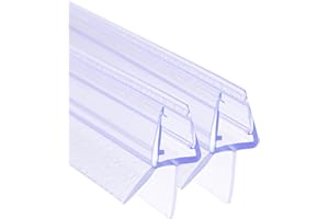 AICOIMY Uszczelka prysznicowa 2 x 80 cm, uszczelka zapasowa 6-8 mm do drzwi prysznicowych, wanny, przezroczysta, prysznic, szklane drzwi, wodoodporne uszczelki prysznicowe (100 cm)