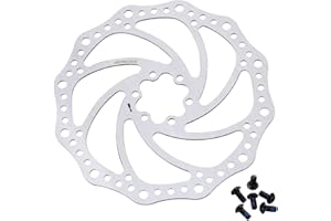 Bynccea 140mm 160mm 180mm 203mm Bike Disc Brake Rotor with 6 Bolts Fit for Road Mountain Bike BMX MTB