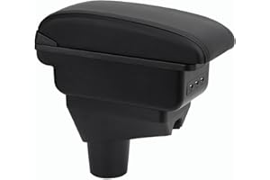 OYHCM Bracciolo Centrale per Toyota Aygo X 2021-2024, Doppio Scomparto, Pelle Nera, Facile da Installare, Accessorio Auto Personalizzato