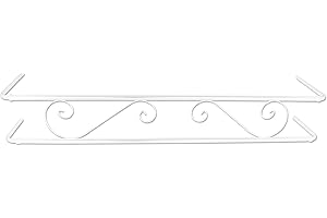 HELGUEFER - Balconcelle extensible pour fenêtre de 140 à 200 cm n°3 Blanc | Support pour pots de fenêtre, plantes | Rampe de fenêtre Exten. Fer laqué | Support pour pots de balcon extérieur | Montage