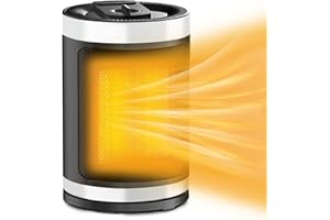 SOGYUPK Heizlüfter, 1500W heizstrahler mit 2 Heizmodi/Cooler Blaslüfter, PTC Keramisches Elektrische Heizgeräte, Überhitzungs und Kippschutz, 70° Oszillierende heizung Energiesparend Leise für Home Office