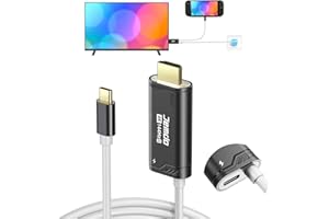 JEMDO Switch 2-Dock kabel HDMI do telewizora, 2 m USB C 3.2 na HDMI adapter 2.1 4K 144 Hz 48 Gbps PD 100 W, przenośny kabel podróżny, kompatybilny z Nintendo Switch 2/OLED/2017, Steam Deck, czarny