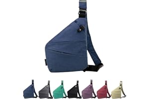 GDOKKNY Anti Theft Crossbody Bag for Women Personal Flex Travel Bag Anti-Theft Cross Body Bag Sling Chest Bag for Men （Black）