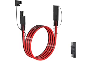 ELFCULB 14AWG 6FT SAE Extension Cable, Heavy Duty Quick Disconnect Wire with Dust Cap, for Solar Panel, RV, Motorcycle, ATV, Battery Charger (1.8M)