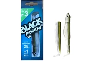 2 x Packs of Fiiish Black Minnow 120 Combo Off Shore 25g Lure - Khaki
