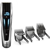 Philips Sa&ccedil; kesme makinesi serisi 9000, dijital dokunmatik kontrol, &uuml;st&uuml;n performans, titanyum bı&ccedil;aklar, 400 uzunluk ayarı, 1
