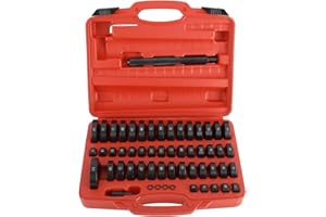 ‎FREETEC FreeTec 52 TLG. Radlager Montagescheiben Radialdichtringen Buchsen Schalen Gummis Abzieher Druckstück Press Werkzeug Treibsatz 18–65 mm (Rot)