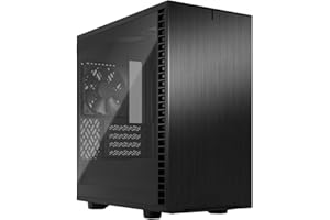 Fractal Design Define 7 Mini Black Brushed Aluminum/Steel Micro ATX Silent Light Tinted Tempered Glass Window Mini Tower Computer Case