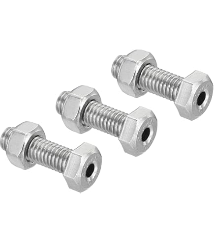 PATIKIL M10 x 18 mm zeskantschroeven en moeren, 10 stuks holle