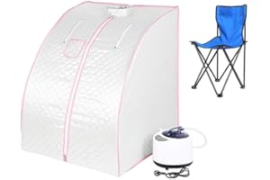 YIZHE Saunas,Olla de vapor de sauna,Sauna Portatil Spa,Cabina De Sauna,Mini Sauna,2.5L Olla Portátil,Máquina de Sauna,De Sauna De Vapor Para Adelgazar Terapia De Pérdida De Peso Hogar Personal Interior