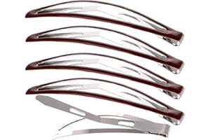 LONEEDY, confezione di 12 fermagli per capelli a clip, in metallo verniciato a fuoco, antiscivolo per donne e ragazze