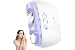 BUBBACARE Electric Nail Clipper, Baby Nail Trimmer Nail Polisher 2 in-1, Automatic Nail Clipper 2 Speed Fingernail Clippers Nail File with Light,Women Manicure Set Nail Clippers for Baby Kids Seniors Weak Hands