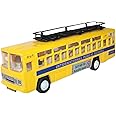 WooZee.. City Bus Kids Miniature Toy with Pull-Back Action Openable Doors Realistic Design - Yellow