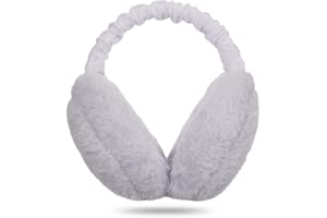 Draftor Women Earmuffs,Winter Ear Muffs Adjustable Faux Fur Ear Warmer Warm Windproof Plush Earmuffs Foldable For Men Girl Thanksgiving