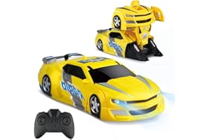 Baztoy Jouet Robot Enfant, Transformable Robot Voiture Robot Radiocommandés Telecommandé Électronique Cadeau Noël Anniversaire Garcon Fille Jeux 3 4 5 6 7 8 9 10 11 12 Ans