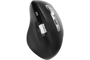 T'nB Souris Infinite Pro - Souris sans Fil Rechargeable, Molette Débrayée et Molette Latérale, Défilement Ultra-Rapide, Double Connexion Bluetooth et Dongle USB, Compatible Windows/MacOS - Noir