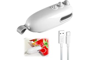 GAUBSS Mini Bag Sealer Heat Seal, Easy Seal Bag Sealer with Cutter, Portable Heat Sealer Machine, Wrap and Packet Sealer for Keep Food Fresh and Snacks Crispy