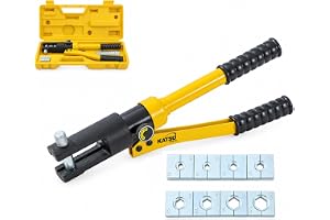 KATSU 12T hydraulisk crimptång med 8 stålformar på 10–120 mm², manuellt högtryckshydrauliskt pressverktyg för koppar i alumin
