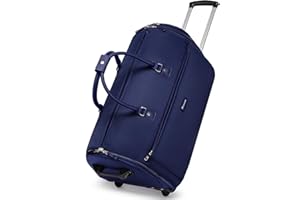 MODOKER Roll-Rucksack mit Rollen, Laptoptasche mit USB-Ladeanschluss, für Damen und Herren