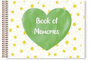 BLOOMING MEMORIES Cosmos Flowers Book of Memories | Memory Book | Guestbook for Funerals, Weddings, Birthdays, Baby Shower | Celebrations | A4 Spiral Bound | 80 Pages | Book of Condolence |Scrapbook | Photo Album