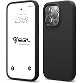 Babilden iPhone Kılıf İnce Sıvı Silikon 3 Katmanlı Tam Kaplamalı Yumuşak Jel Kau&ccedil;uk Kılıf Kapak (iPhone 15 Pro Siyah(1)