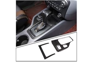 DIYUCAR Cubierta de plástico ABS para el panel de cambio de marchas de la consola central del coche para Ford Ranger Wildtrak 2015-2021, accesorios de automóvil (fibra de carbono)