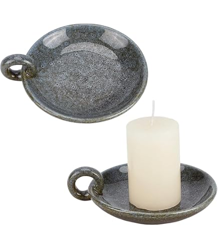 Lot De 2 Sous-verres à Bougies En Bois - Diamètre 10 Cm - Avec Plateau Métal - Protection Contre La Cire