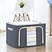 Produktbild T-CFZH Kaufhaus der Küche Kleidung Aufbewahrungsbox Quilt Aufbewahrungstasche Kleidung Stahlrahmen große Aufbewahrungsbox Oxford Tuch Spinnerei Aufbewahrungsbox, 66 Liter (50 * 40 * 33), Blaue Punkte