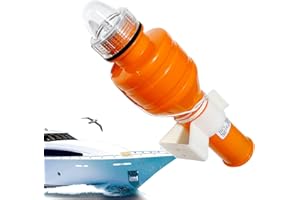 Oldmoom Lumière de bouée de sauvetage flottante, feu de signalisation de bouée de sauvetage, Balise de sécurité flottante, Lampe de signalisation de détresse visuelle électronique flottante avec