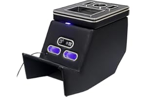 AKYKE Armlehne Aufbewahrungsbox Für V-Klasse V220 V260 V250 W447, Mittelkonsole für Fahrzeuge Armlehnenbox mit USB und LED Licht/Getränkehalter (Patentierte Produkte)