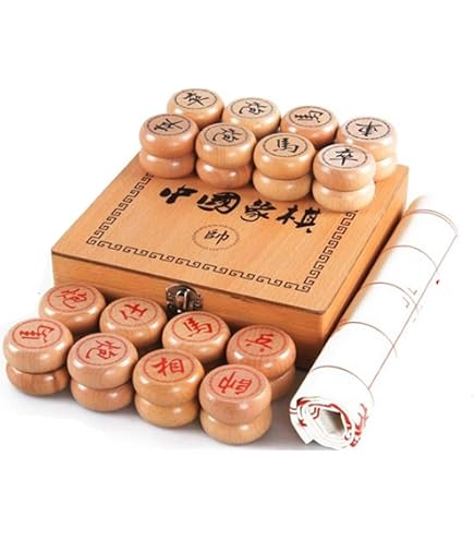 Xiangqi Magnétique Yellow Mountain – Jeu D'échecs Chinois Voyage – Plateau Pliable 31x31 Cm, Pièces Aimantées