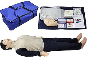 FMBLDM Manichino Rianimazione Per Adulti A Mezzo Corpo, BLS Rianimazione Manichino Didattico Manichino Primo Soccorso Rcp Kit, Manichino Professionale Per Addestramento Modello Didattico