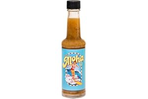 SPIRIT OF ALOHA 65 Aloha 65 - Hot Sauce (150ml), Hot and Spicy Handmade Small-Batch Sauce/Relish made with Roasted Pineapple, Ginger, Scotch Bonnet Chilli, and Carefully Selected Herbs and Spices, (Single Bottle)
