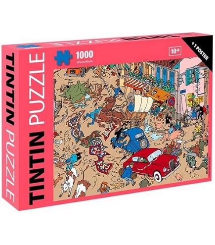 Puzzle 500 pièces Tintin, le Trésor du Château + Poster 47x33cm (81565