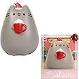 Hamee Pusheen The Cat Christmas Jumbo Squishy Toy Collectible Slow Rising Cute SquiSHU Birthday Gift, Party Favors, Stress Relief – Holiday Pusheen with Hot Cocoa
