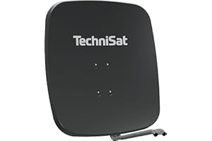 TechniSat SATMAN 65 Plus Satellite Dish (65 cm Satellite System, Antenna with Mast and AZ/EL Mount Suitable for UNYSAT-Universal LNB) Grey