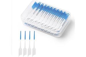 200pcs Cepillos Interdentales,MXTIMWAN Cepillo Interdental Ultrafino,Palillo de Dientes con Estuche,Interdentales Para limpieza Dental Higiene Interdental