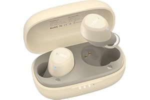 TOZO A1 mini słuchawki Bluetooth, bezprzewodowe słuchawki Bluetooth 5.3, lekkie, douszne, wbudowany mikrofon, łatwe do przenoszenia, (pasują do małych uszu), khaki