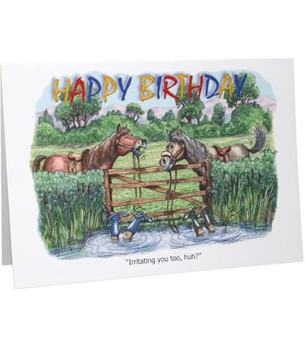 Horse Pony Birthday Card Horses Ponies Greeting Card 147 X 147 - View #2