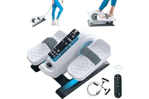 FITVRA Pedaliera Elettrica con Telecomando – Mini Cyclette da Seduti Sotto la Scrivania, 12 Velocità Automatiche e 6 Resistenze Manuali, Avanti/Indietro, Silenziosa, per Anziani e Riabilitazione