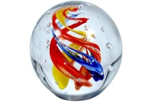 PFRONTEN Traumkugel ca. 6,5-7cm Glaskugel Briefbeschwerer Wunschkugel Kugel aus Glas