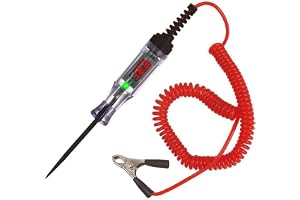 bil spänningstestare krets testpenna 3–48 V DC med indikatorlampa volttestare digital LCD-kretstestare krokodilklämma