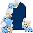 Spandex Fitted Wedding Arch Cover 6.6FT Navy Blue Arch Backdrop Cover, Round Top Chiara Backdrop Stand Covers for Wedding Birthday Party Baby Shower Banquet Arch Decoration (Navy Blue, 6.6FT)