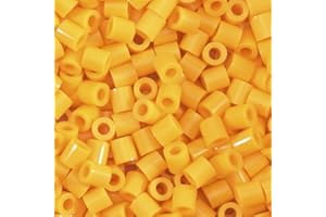 Vaessen Creative 5009-003 Bügelperlen, Ockergelb, 1100 Stück, Steckperlen zum Basteln mit Kindern, DIY Gestalten von Schmuck, Deko, Verzierungen und weiteren Bastelideen