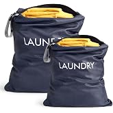 AOOTE Travel Laundry Bag Waterproof 2pcs Pack Dirty Clothes | Laundry Organizers with Zipper,2 Size Foldable Laundry Storage