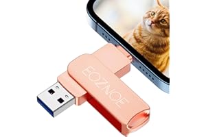 EOZNOE Clé USB 256 Go pour iPhone, Clé Photo pour iPhone, Stockage Externe pour Enregistrer Plus de Photos et Vidéos, Clef USB Haute Vitesse Compatible avec iPhone/iPad/Android/PC……
