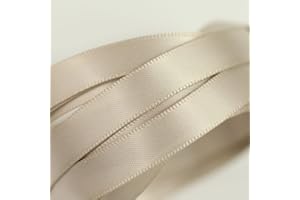 ASHPRINT (LONDON) LIMITED Double Sided Satin Ribbon, 27 Solid Colours, 10 Metre Reel, Fabric Ribbon for Gift Wrapping, Cake, Wedding Party Decoration, Hair Bow, Trimming, Sewing & DIY Craft Projects (10mm Width, Taupe)