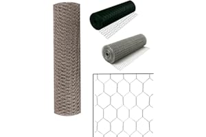 Jardin202 - Malla Hexagonal Galvanizada para Cercados | Ideal para Jardín y Protección de Animales | Rollos de 0,5x10m, 1x10m, 1x25m y 1x50m | 13mm 1x50m (Verde)