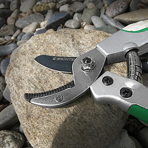 GRÜNTEK Amboss Gartenschere TUKANE 195mm, Klinge aus japanischem SK5 Stahl, Baumschere mit SOFT-TOUCH-Griffe - 8