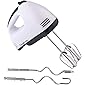 Qualimate Fiber Electric Stainless Steel Handheld Food 7 Speed Fit Double Whisk Eggs Mixer Blender Batter Beater Kitchen Cake Baking Tools Processor (Multi)